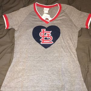 Women’s baseball love St. Louis Cardinals ringer fitted t-shirt ⚾️❤️